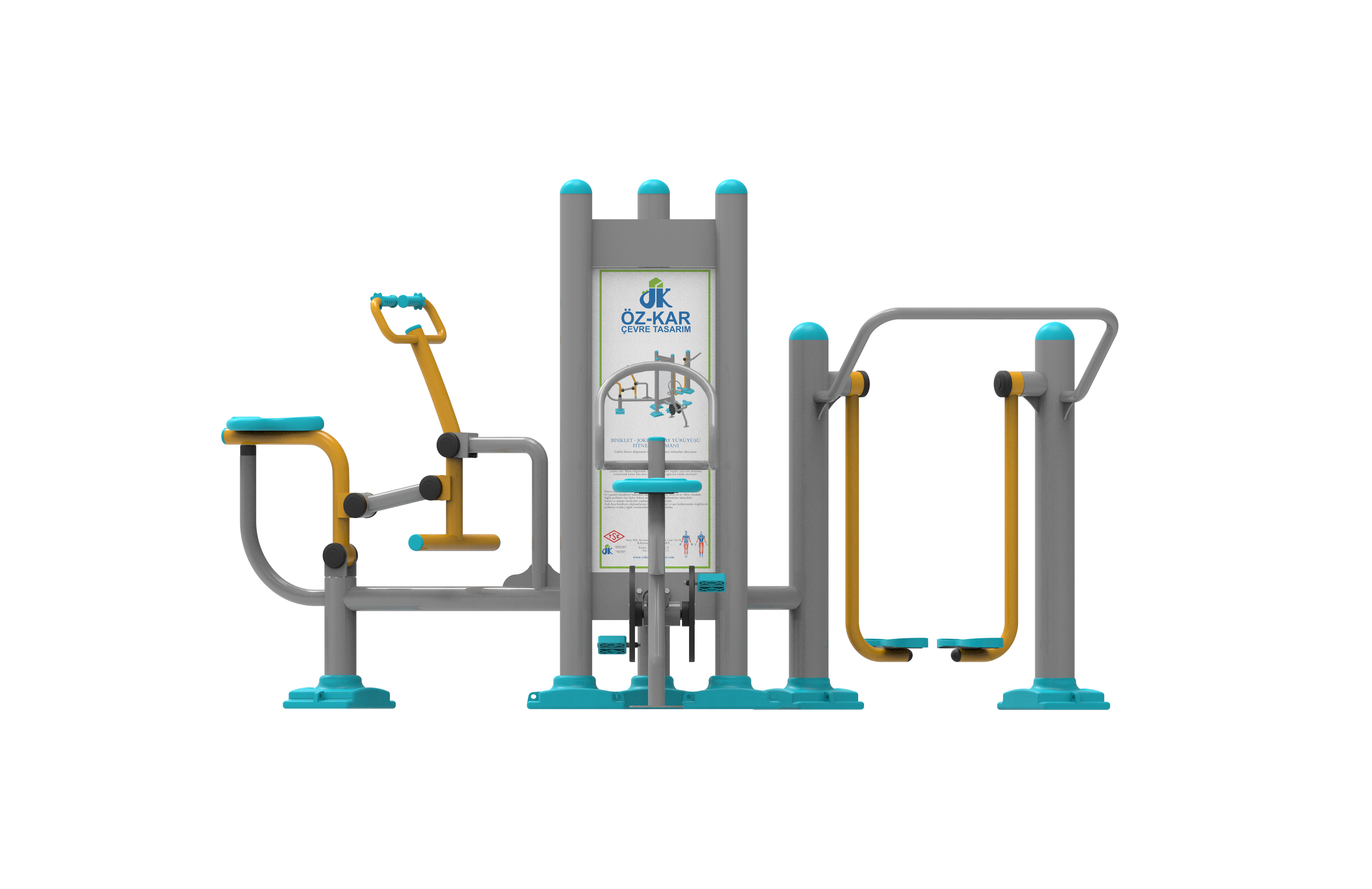 Uzay Yurusu Bisiklet ve Kurek Cekme Aleti PF-303 | Dış Mekan Spor Aletleri | Erse Kent Mobilyaları